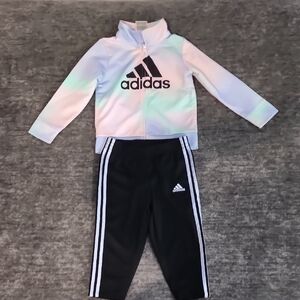 Adidas White and Black Kids' Tracksuit